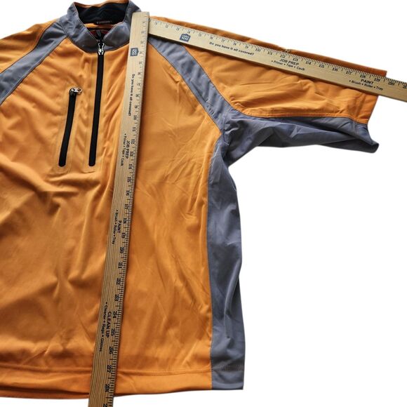 Sun Mountain Rain Flex S/S Mens Golf WINGEDFOOT 1/4 Zip Windbreaker Size Large - Picture 6 of 10